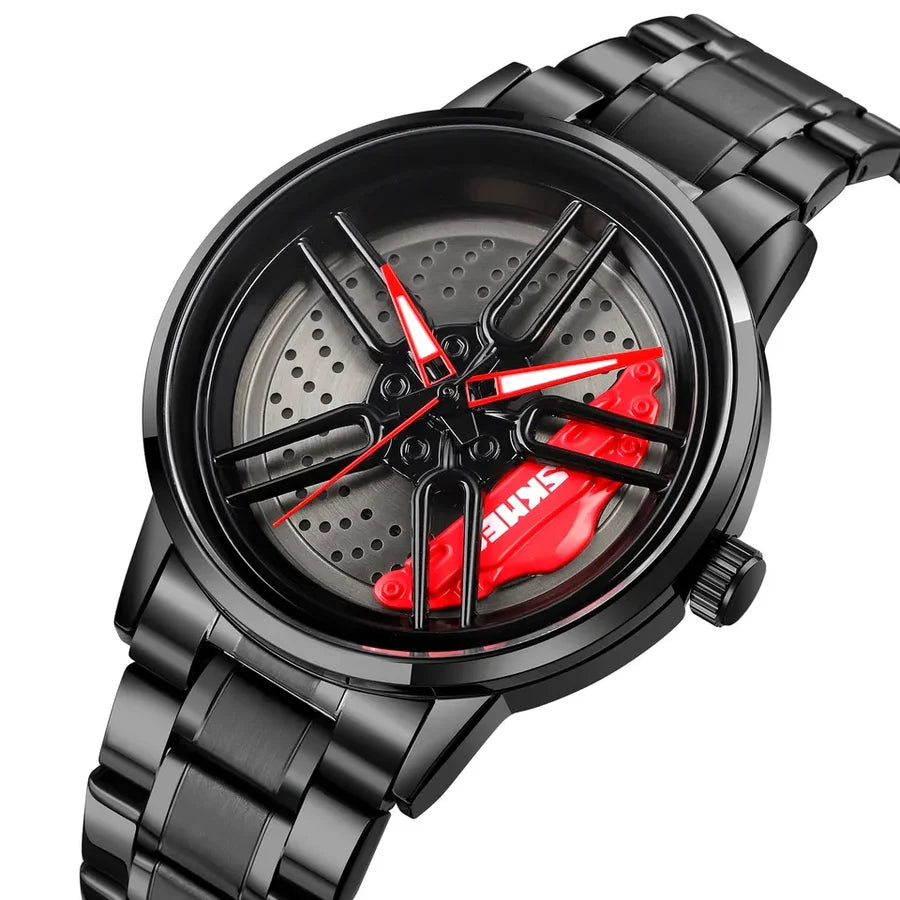 Rotatory Sports Car Rim Design Watch