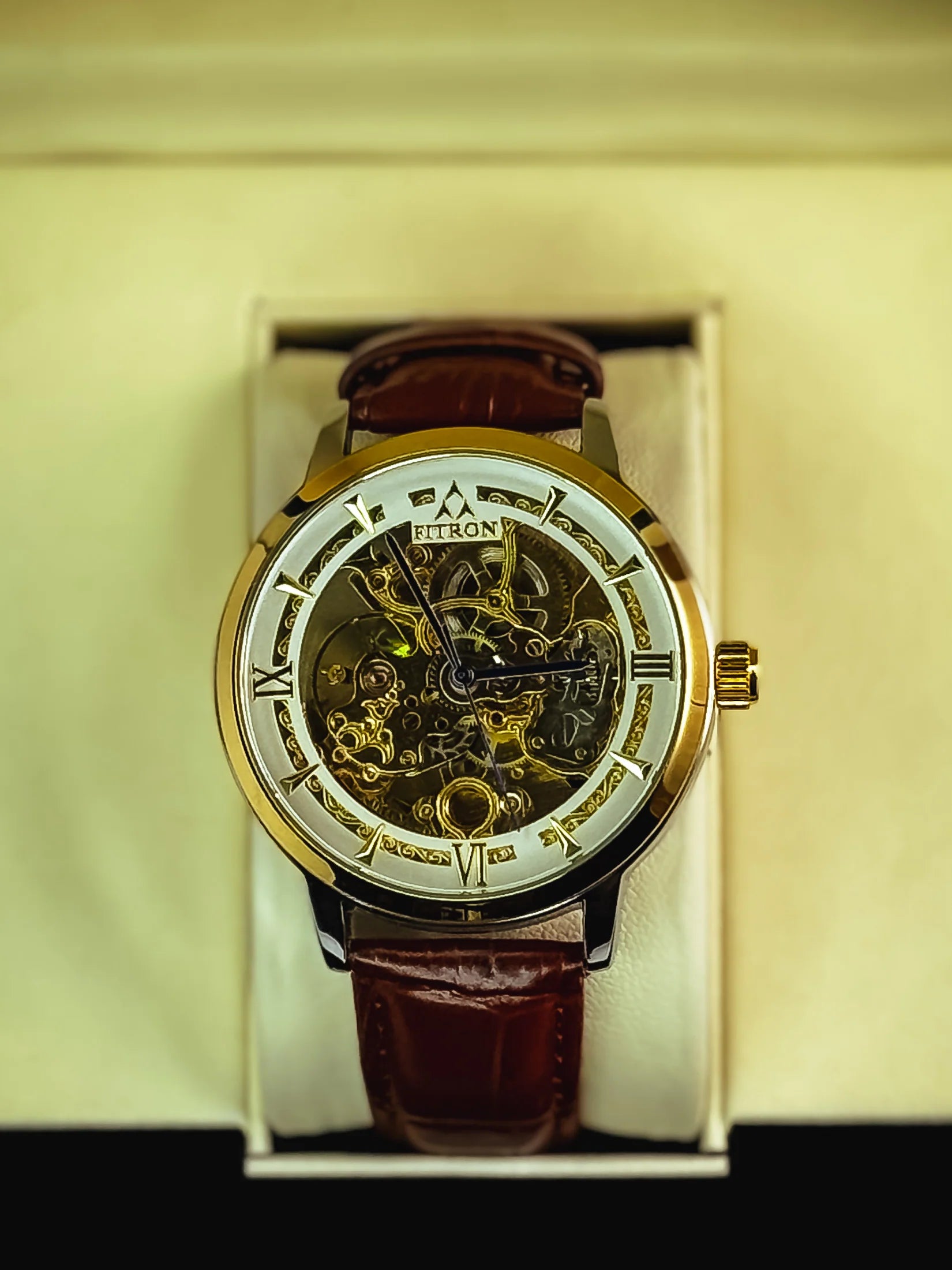 Fitro Leather Strap Watch