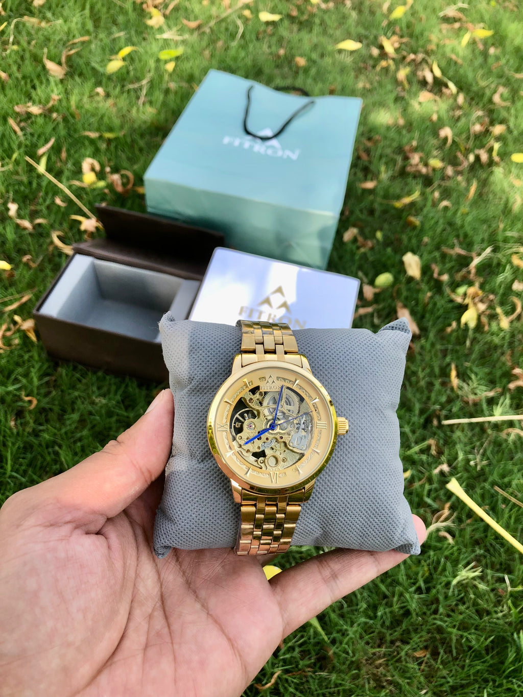 PREMIUM FIITRON AUTOMATIC SKELETON LATEST MASTERPIECE WATCH(With BOX&BAG)