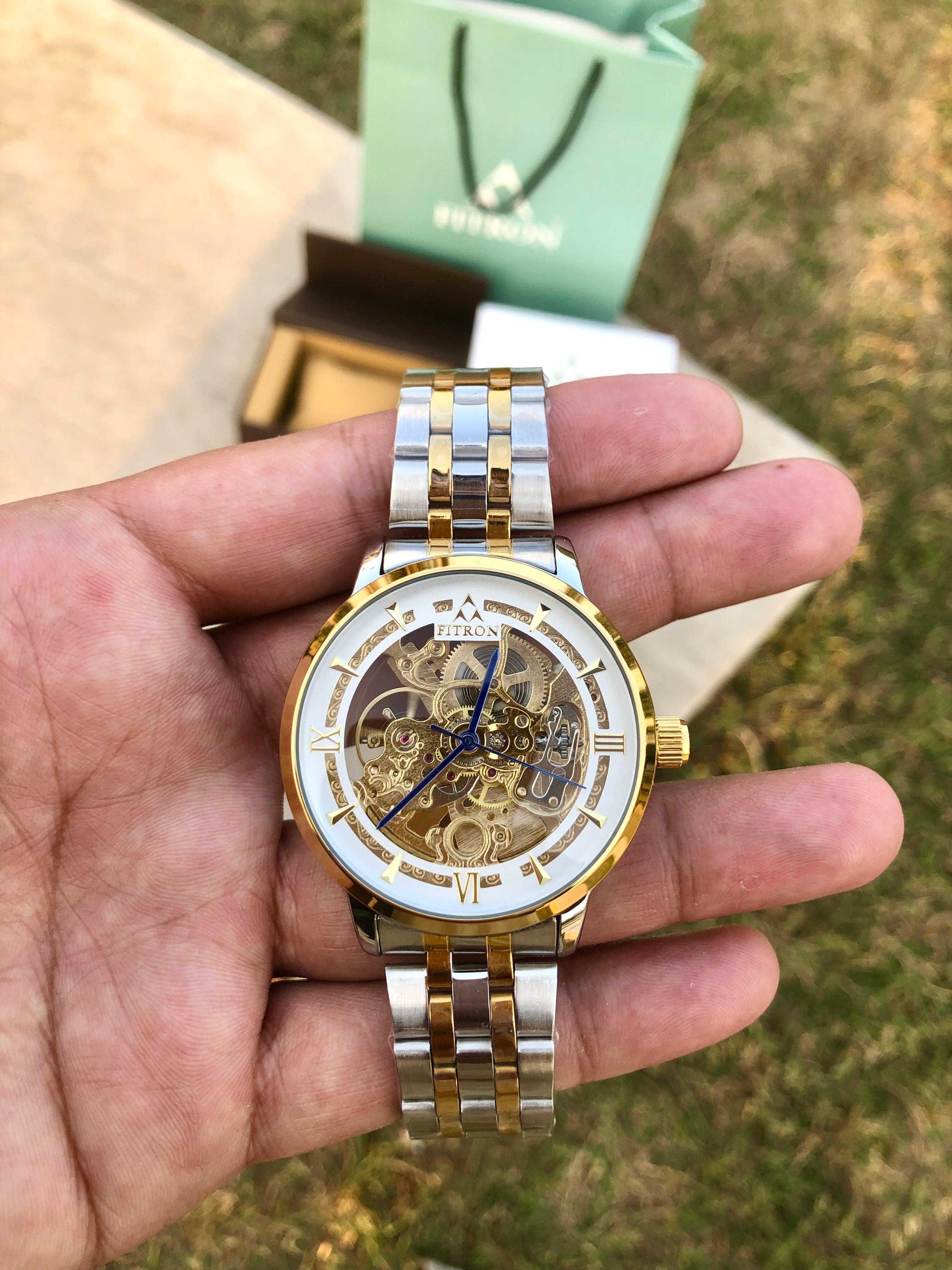 PREMIUM FIITRON AUTOMATIC SKELETON LATEST LUXURY WATCH(With PREMIUM BOX&BAG)